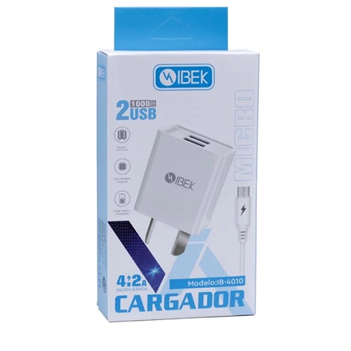 CARGADOR TURBO 4.2 AMPER IB-4010 + Cable Micro USB