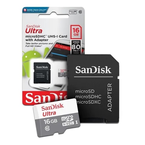 MEMORIA MICRO SD SANDISK 16 GB CLASE 10 ORIGINAL