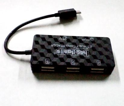 ADAPTADOR OTG MICRO USB + 3 HUB USB + LECTOR MEMORIAS AC0495