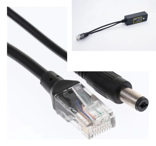 Adaptador RJ45 a DC ; camaras, luces etc JK-D2314