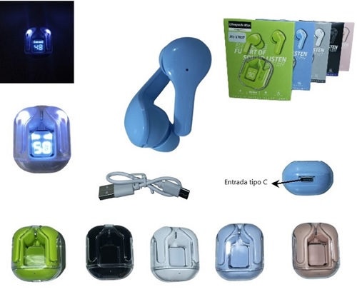 Auriculares Bluetooth Carga Digital 17007ii