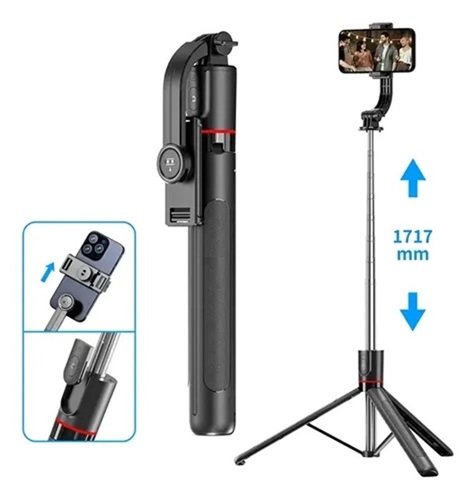 Tripode Soporte Baston Luz Alta Calidad HX-ZJ6110