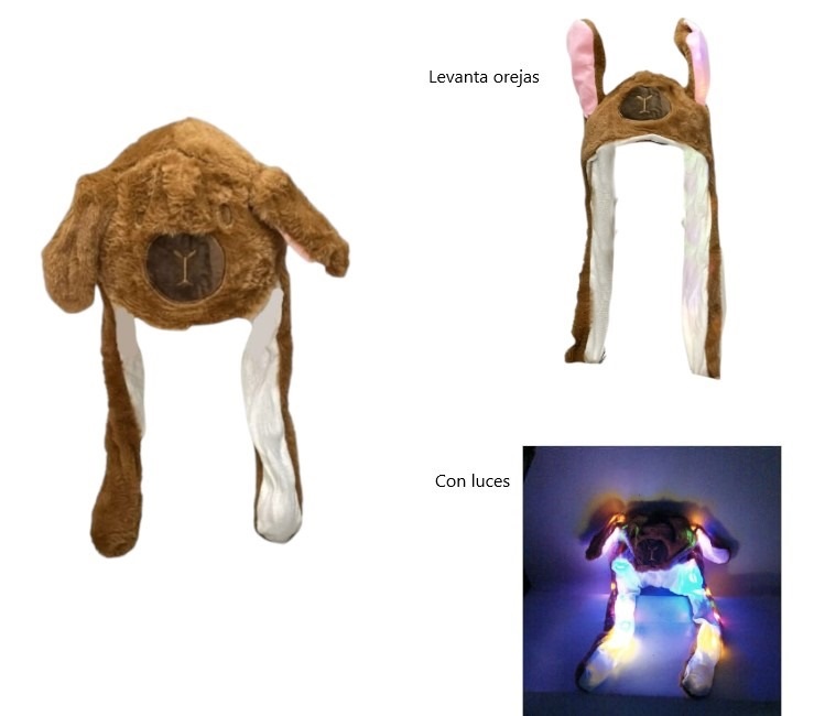 Gorro ii Leventaorejas Capibara con LucesÂ 