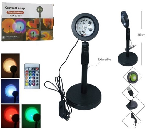 Lampara Atardecer con control 83068ii