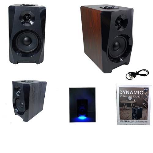 Parlante 1288 Madera PC BT Radio USB TV Multiuso