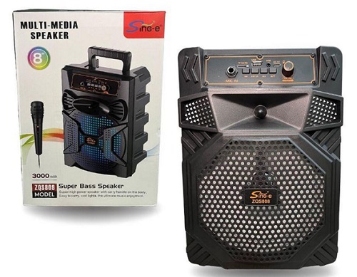 Parlante 1341 gg Karaoke 8 Pulg Incluye Microfono BT USB etc