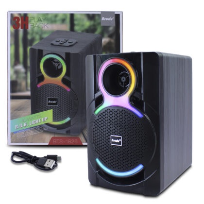 Parlante II 1826 Madera PC BT Radio USB TV Multiuso