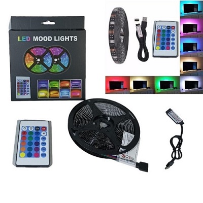Tira Led RGB 50X50 USB con control remoto