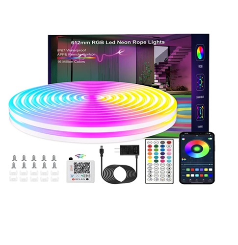 Tira Neon RGG APP Cont 5 met con Fuente HCP069