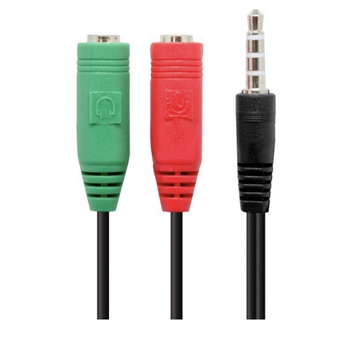 Adaptador 2 Plug hembra 3,5 a Plug Macho 3,5: Audio y Micr