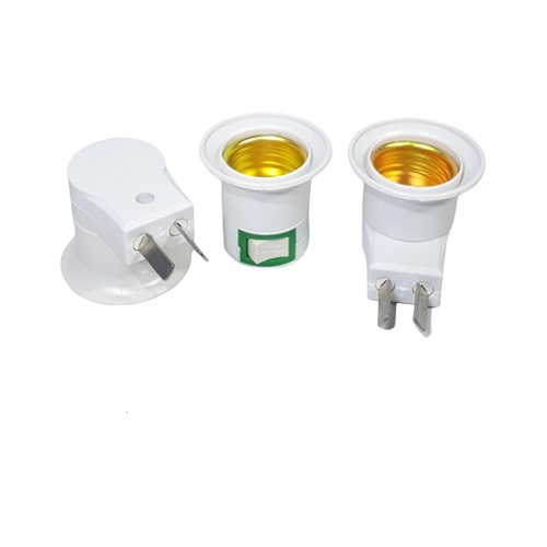 Adaptador para foco con tecla interruptora rosca universal E27