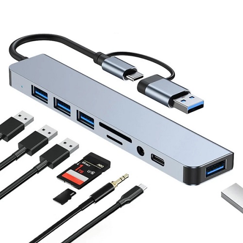 Adaptador Type C y USB 8 en 1 BYL-2218TU