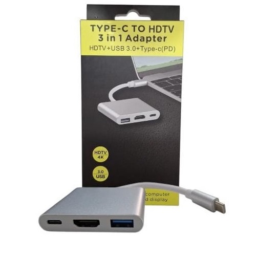 Adaptador Type C a HDMI + USB H + Type C H 3.0 GEN