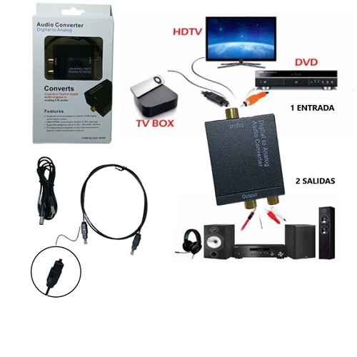 Adaptador Conversor de audio 