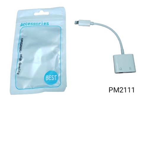 Adaptador Iphone Lighting para auriculares Plug 3,5 + Carga