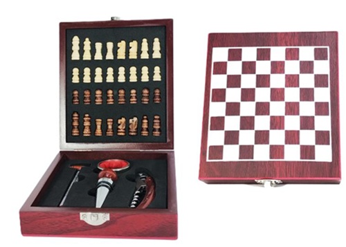 Set Destapador Vinos con Juego Ajedrez oo