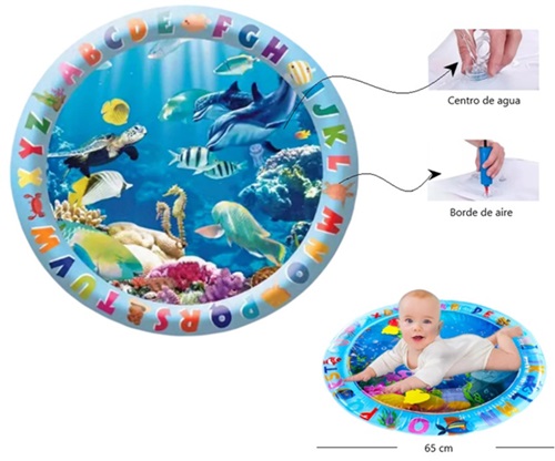 Alfombra de Agua Inflable 160902 para bebes 65cm