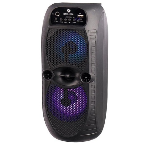 Torre 2 parlantes 4 pulgadas 1526 BT USB Radio luces