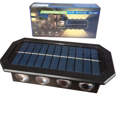 Aplique Solar 8 led Bifocal Alta Calidad aa