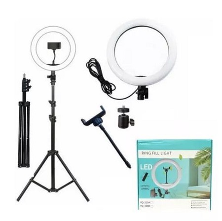 Aro cc Blanco Grande 30 cm y Tripode 2,10m