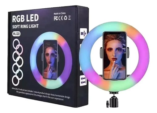 Aro de Luz 8 Pulgadas HX-MJ20 RGB + Blancos
