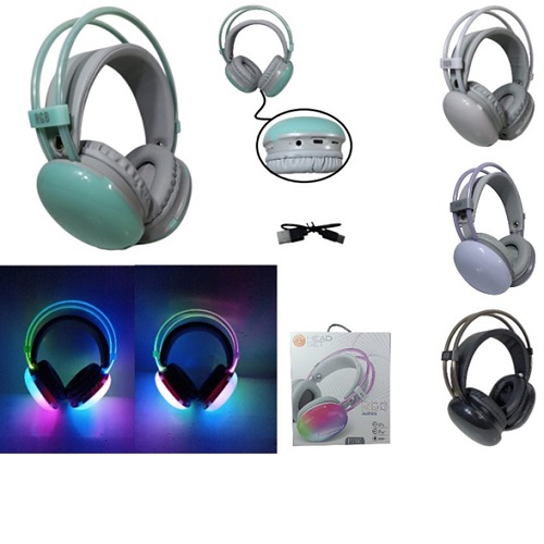 Auriculares 12006 Bluetooth Gamer Gigantes Iluminacion RGB