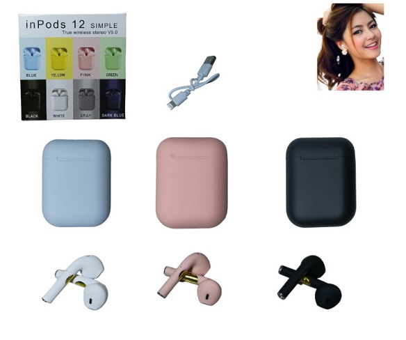 Auriculares Bluetooth I12 ii Colores Variados
