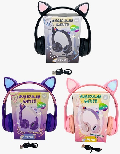 Auricular BT Orejas IluminaCION p47Moo