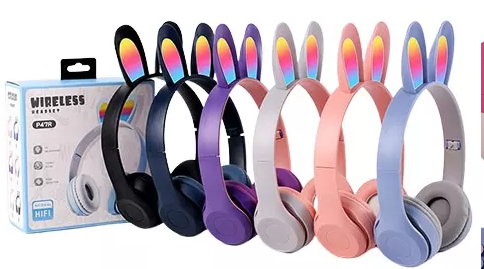 Auricular BT Conejo Orejas con luces Col Var