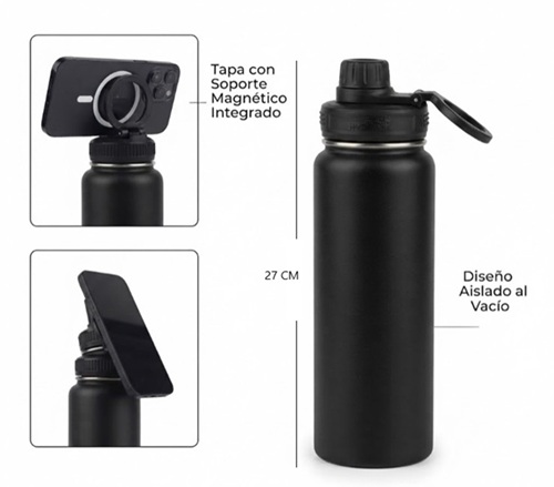 Botella Termica con Soporte para Celular 783ii