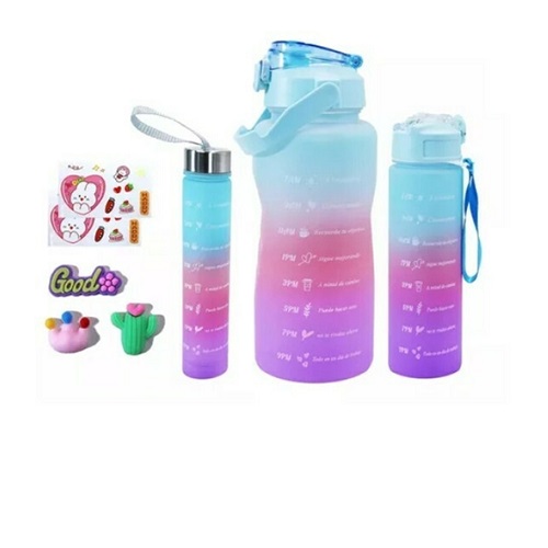 Kit de 3 botellas con accesorios
