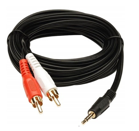 Cable Plug 3,5 a 2 RCA 5 Metros Noga AC-27 5m