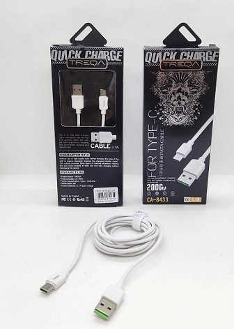Cable oo Type C 2 Metros 3.1 Amper Treqa