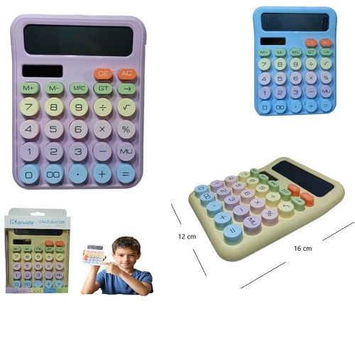 Calculadora KK-2280 Colores Variados Teclas Redondas