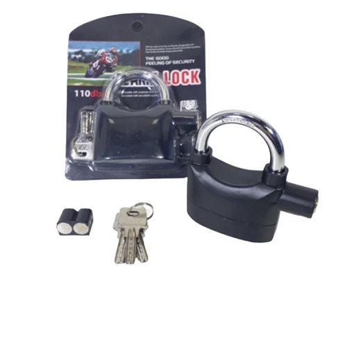 Candado Grande con Alarma para Moto, bici, portones