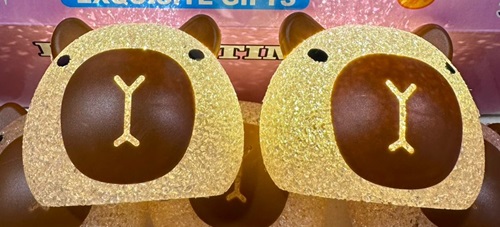 Capibara con Iluminacion Velador Decoracion 11aa