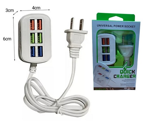 Cargador USB 6 PUERTOS mm