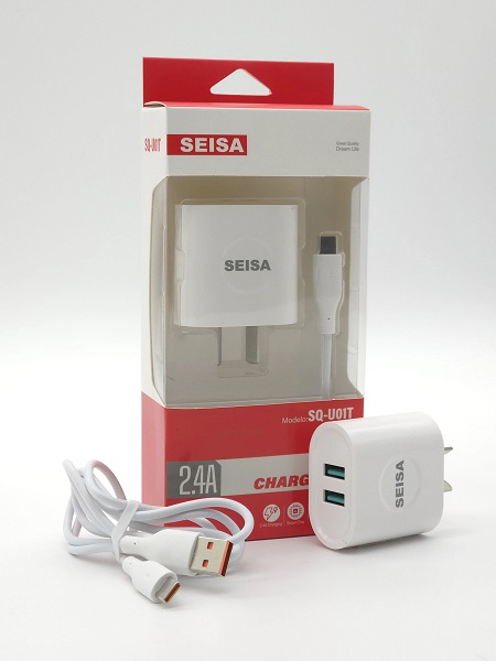 Carg SQ-U01V 2.4 Amper 2 USB y Cab Micro USBÂ 