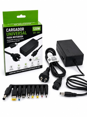 Cargador Universal Notebook Ficha HP y TC NT120W-OE