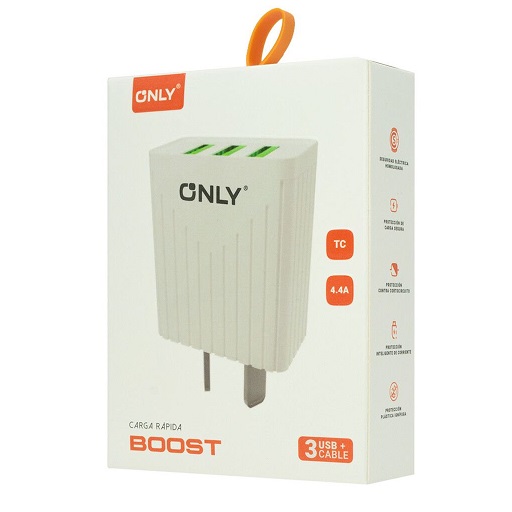Cargador Only 4,4 Amer + Cable Type C +3 puertos USB