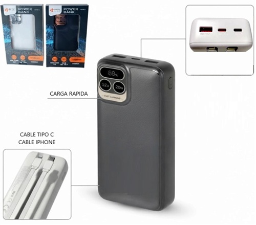 Cargador Portatil 15.000 mAh con Carga Rapida P10K-Aii