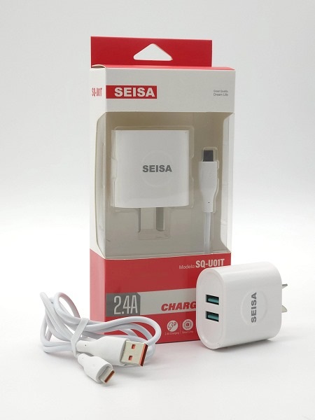 Cabezal Turbo 2.4 Amper SQ-U01T Cable Typo C + 2Â USB