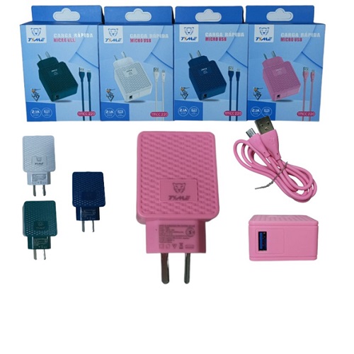 Cabezal 220  cargador Turbo USB 2.1 Amper + Cable micro usb