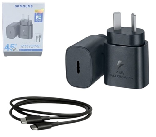 Cargador Turbo Samsung + Cable TC 45w SM-15W
