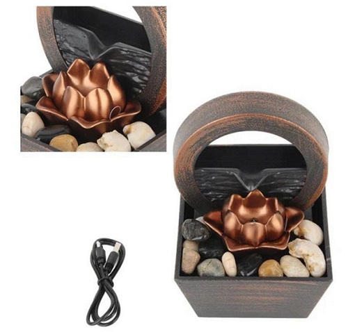 Cascada de Agua Piedras y Metal USB 1594gg