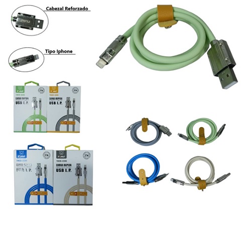 Cable TMCB-6306 IPhone ultra reforzado cabezal met