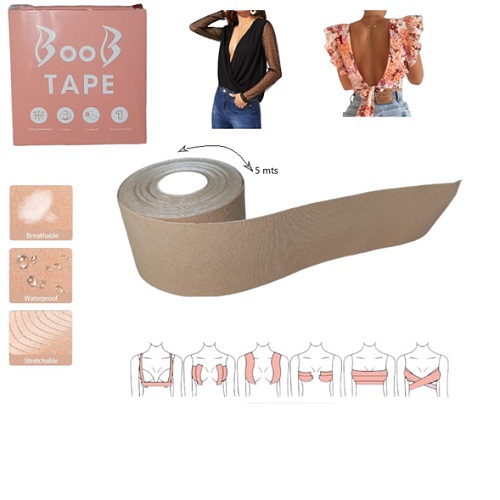 CINTA ADHESIVA BOOB TAPE X 5 METROS