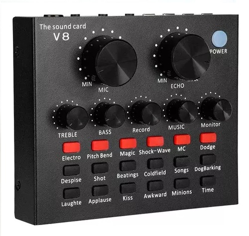 Consola XY-V8S  con Placa Sonido Grabacion USB BT Efectos etc