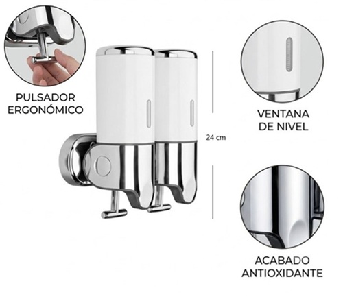 Dispenser de Jabon Doble 91116ii