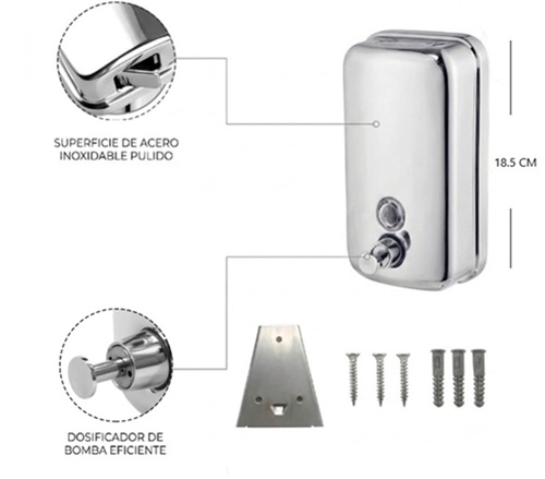 Dispenser Jabon Acero Inoxidable 522ii